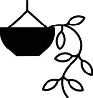 hoya-carnosa plante glyphe et ligne vecteur illustration