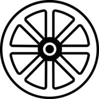 wagon roue glyphe et ligne vecteur illustration