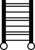 étagère poussette grille glyphe et ligne vecteur illustration