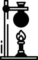 chimie glyphe et ligne vecteur illustration