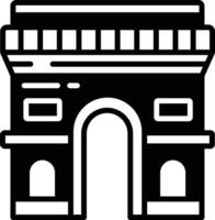 arc de triompher. glyphe et ligne vecteur illustration