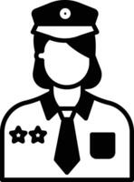 police glyphe et ligne vecteur illustration