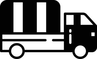 un camion glyphe et ligne vecteur illustration