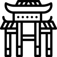 chinois temple vecteur icône