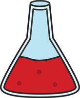 du sang échantillon dans laboratoire bouteille vecteur illustration