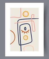 scandinave abstrait vecteur imprimer. minimaliste abstrait mur art Contexte pour imprimer. scandinave vecteur style.