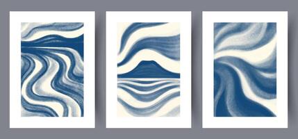 scandinave abstrait vecteur impression ensemble. minimaliste abstrait mur art Contexte pour imprimer. scandinave vecteur style.