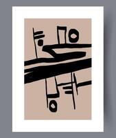 scandinave abstrait vecteur imprimer. minimaliste abstrait mur art Contexte pour imprimer. scandinave vecteur style.