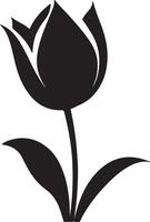 tulipe fleur silhouette vecteur illustration blanc Contexte