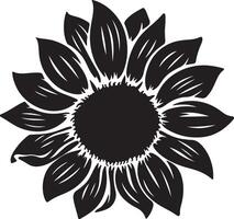 tournesol silhouette vecteur illustration blanc Contexte