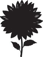 tournesol silhouette vecteur illustration blanc Contexte