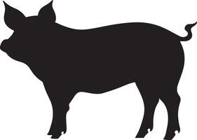 porc silhouette vecteur illustration blanc Contexte