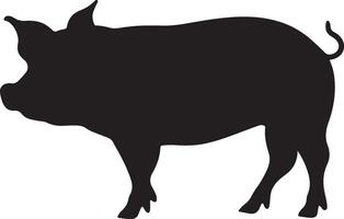 porc silhouette vecteur illustration blanc Contexte