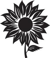 tournesol silhouette vecteur illustration blanc Contexte