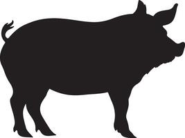 porc silhouette vecteur illustration blanc Contexte