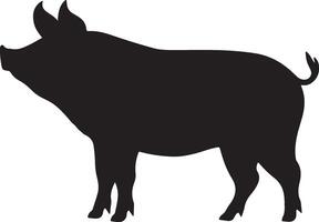 porc silhouette vecteur illustration blanc Contexte