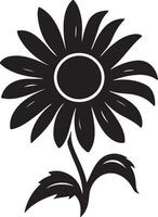 tournesol silhouette vecteur illustration blanc Contexte