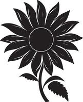 tournesol silhouette vecteur illustration blanc Contexte