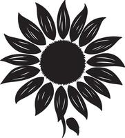 tournesol silhouette vecteur illustration blanc Contexte