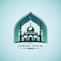 logo ou icône mosquée vecteur