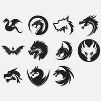 collection de dragon logos vecteur