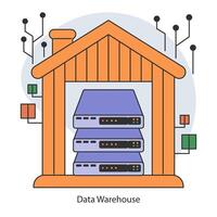 Les données entrepôt. centralisé Les données espace de rangement systèmes avec Avancée connectivité. vecteur