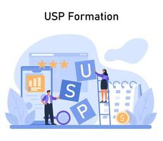 usp formation concept. plat vecteur illustration