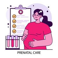 prénatal se soucier. femme enceinte mère soins de santé Enceinte femme santé médical vecteur