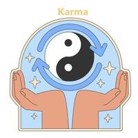 karma concept illustration. plat vecteur illustration