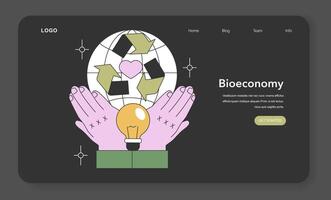 bioéconomie concept illustration. plat vecteur illustration