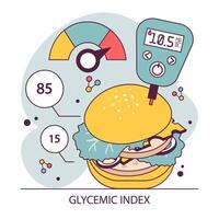 diabète. mesure sucre du sang avec glucomètre. glucose surveillance, vecteur