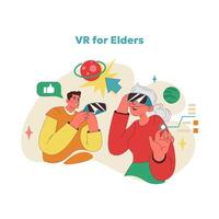 virtuel réalité exploration concept. vecteur illustration