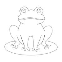 vecteur grenouille ligne art dessin illustration