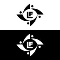 si logo. l F conception. blanc si lettre. Si, l F lettre logo conception. initiale lettre si lié cercle majuscule monogramme logo. l F lettre logo vecteur conception. pro vecteur