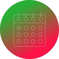 conception d'icônes créatives de calendrier vecteur