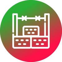 conception d'icône créative de barricade vecteur
