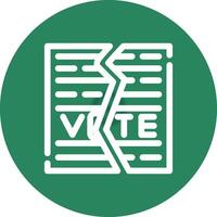 conception d'icône créative de bulletin de vote vecteur