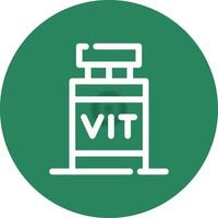 conception d'icônes créatives de vitamines vecteur