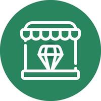 diamant magasin Créatif icône conception vecteur