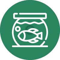 conception d'icône créative de bol de poisson vecteur