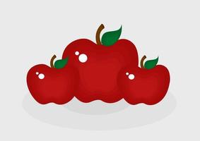 illustration d'une pomme en rouge vif vecteur