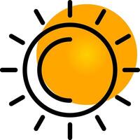 conception d'icône créative soleil vecteur
