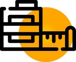 conception d'icône créative ruban à mesurer vecteur