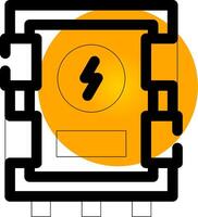 conception d'icône créative de panneau électrique vecteur