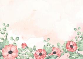 texture aquarelle rose et fleurs et feuilles. vecteur