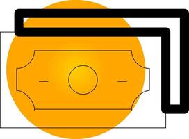 conception d'icône créative en espèces vecteur