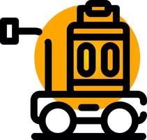 conception d'icône créative de chariot à bagages vecteur