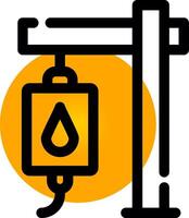 conception d'icône créative de transfusion sanguine vecteur