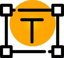 conception d'icône créative de taille de texte vecteur