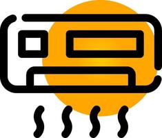 conception d'icône créative de climatiseur vecteur